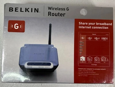 Belkin Wireless G Router 54 Mbps 4-Port 10/100  F5D7230-4 New Sealed in Box 2007 - Image 1 of 4