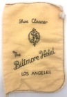 The Biltmore Hotel Los Angeles Shoe Cleaner Cloth Bag Mitt Vintage