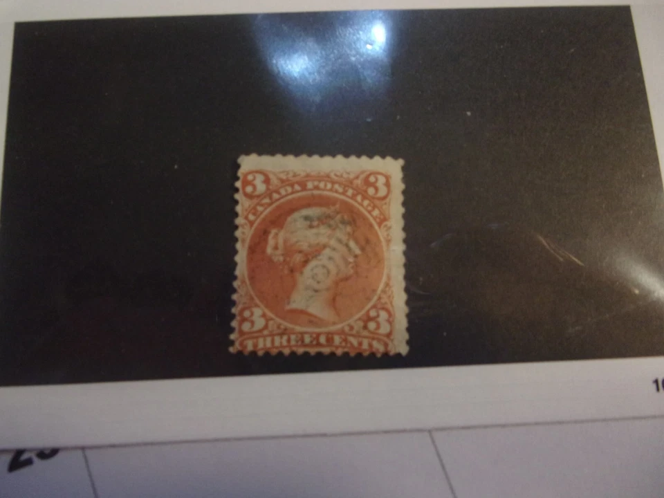 Canada Used, 1868-76 Issue, 3 Cent Queen Victoria, A16, Scott #25, Dull Red - Image 1 of 1