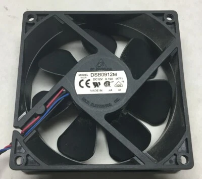 Dell 12V DC Computer Case Cooling Fan, OEM Model DSB 0912M, used tested working  - Image 1 of 4
