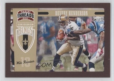 2011 Panini Threads Pro Gridiron Kings Red Framed /100 Devery Henderson #42 - Image 1 of 2