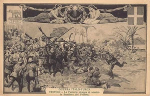 Libya - Italo-Turkish War (1911-1912) - TRIPOLI - The Infantry Snatches the Prop - Picture 1 of 2