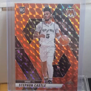 2024-25 Mosaic Stephon Castle RC Orange Mosaic Prizm Rookie /249 Spurs - Bild 1 von 2