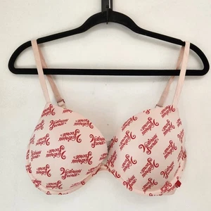Sujetador push-up rosa Victoria's Secret logotipo correas convertibles para mujer 36D - Imagen 1 de 7