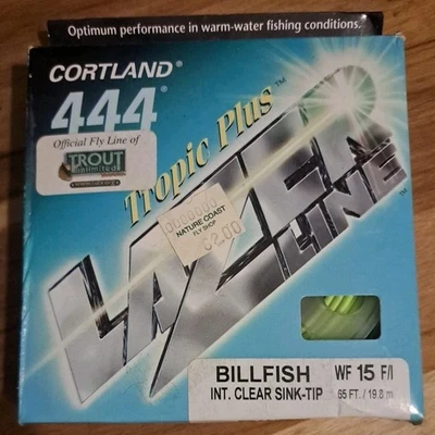 Línea de pesca con mosca Cortland 444 Tropic Plus Lazer Line Billfish WF 15 F/I 65 pies Foto 1 de 4