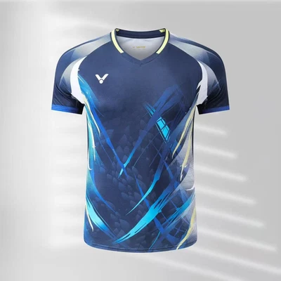 2025 Nuevo Victor Hombre Deportes Prendas para el torso Ropa de bádminton Tenis de mesa Camisetas Azul Foto 1 de 4