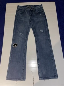 Vintage Helix Jeans bestickt Herren 30x32 Y2K Denim Boot Peace - Bild 1 von 24