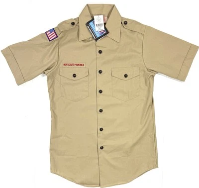 Vintage Boy Scouts Of America Mens Official Shirt Size Small Khaki Made In USA - Image 1 of 4