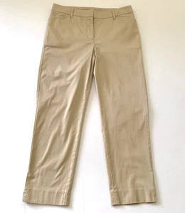 NWOT Talbots Perfect Crop Chinos Pants Stretch Cotton sz 2 Beige Khaki Tan - Picture 1 of 6