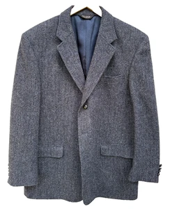 Jos. A. Abrigo deportivo Bank Harris Tweed chaqueta para hombre 46 largo espiga 100 % lana - Imagen 1 de 11