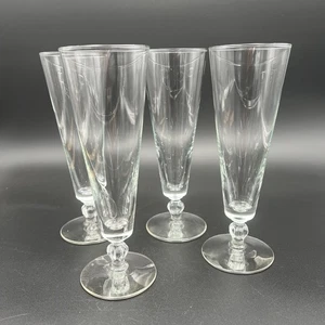 Pilsner Vintage Footed Glasses 16 oz. Set of 4 8.5" - Picture 1 of 8