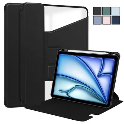 Folio Rotating Slim Leather Stand Pencil Holder Smart Case Cover For Apple iPad - Image 1 of 4