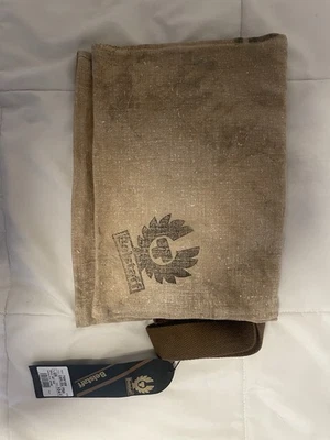 Bolso mensajero Belstaff de cáñamo lavado y cuero - pequeño Foto 1 de 4