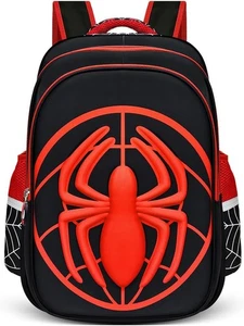 🕷 Kinder Spider-Man 3D geformter Kinder Rucksack - Rot Schwarz Wasserdicht Schultasche - Bild 1 von 4