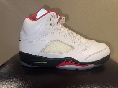 Nike Air Jordan 5 огненно-красный размер 10 202 совершенно новый без коробки - Изображение 1 из 4