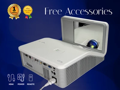 SMART UF70W DLP Projector Ultra Short Throw 3000 ANSI WXGA HD 1080i HDMI Remote - Image 1 of 4