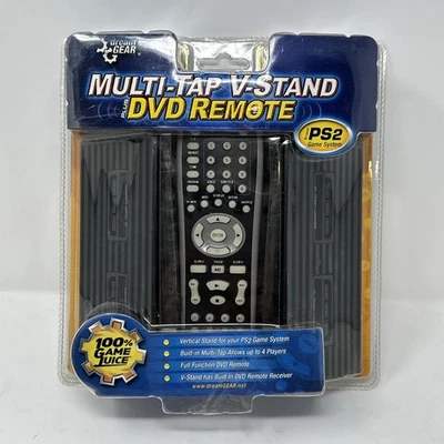 NEW MULTI TAP 4 Player Adapter + DVD Remote + Vertical Stand Large FAT PS2 #B3 - Image 1 of 4