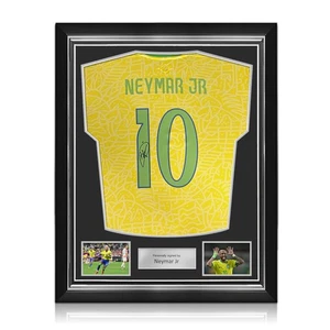 Brasilien-Trikot signiert von Neymar. Hochwertiger Rahmen - Bild 1 von 4