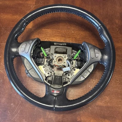 07-08 OEM ACURA TL TYPE-S - STEERING WHEEL - BLACK LEATHER W/ PADDLE SHIFTERS - Image 1 of 4
