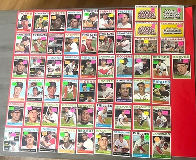 57 张卡投资 1964 年 TOPPS 棒球 高等级 批量 (EX-NM) 许多新秀 — 第 1/4 张图片