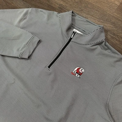 Peter Millar Georgia Bulldogs Perth Performance 1/4 Zip Men’s Sz XXL Striped - Image 1 of 4