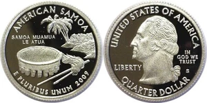2009-S American Samoa Territories Quarter Silver Proof - Picture 1 of 3