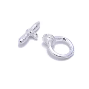 925 Sterlingsilber OT Verschluss Größe 10,5x15 mm 2 Sets pro Tasche - Bild 1 von 3