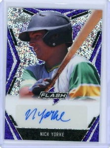 2020 Leaf Flash Baseball Purple Sparkle Auto #PA-NY1 Nick Yorke #32/35 - Picture 1 of 2