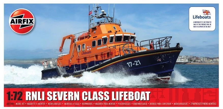 Airfix RNLI SEVERN CLASSE SCIALUPPA DI SALVATAGGIO KIT 1:72 - Immagine 1 di 1