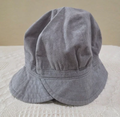 Chapéu balde vintage 1970 cinza camurça marca japonesa Japão azul mais - Imagem 1 de 4