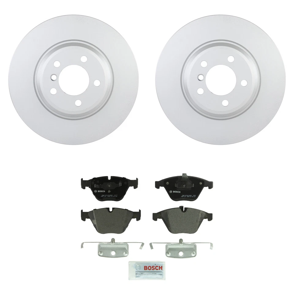 Bosch Front 348mm Rotors Quietcast Semi-Met Disc Brake Pad Kit For E65 750i - Image 1 of 1