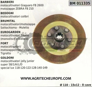 KUPPLUNG MOTORHACKE MOTORHACKE BARBIERI BEDOGNI BRUMITAL GOLDONI FORT Ø110 - Bild 1 von 1