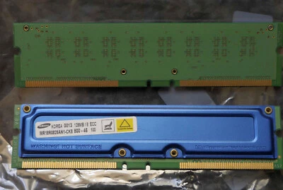 256MB (2 x 128MB) PC800 184-PIN RAMBUS RDRAM RIMM MEMORY KIT FOR DESKTOPS/PCs - Image 1 of 2