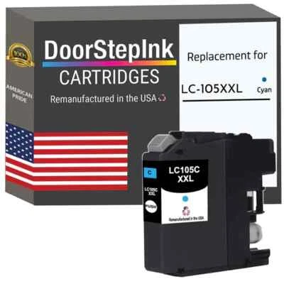 DoorStepInk Compatible Ink Cartridges For Brother LC105C XXL Cyan-USA - Image 1 of 4