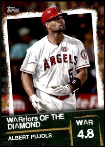 Albert Pujols 2020 Topps WARriors of the Diamond 5x7 Gold #WOD-16 /10 Angels 