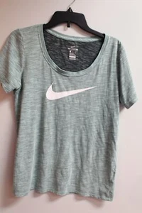 Nike Sage Green Swoosh Dri-Fit Tee Size M - Picture 1 of 4