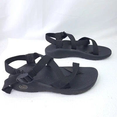 Sandalias planas Chaco Z Cloud para mujer talla 8 negras con tiras zapatos para senderismo acuático Foto 1 de 4