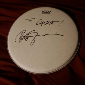 15" Remo Drumhead Signed inscribed to Cherie by Jazz Great Drummer Peter Erskine - Picture 1 of 2
