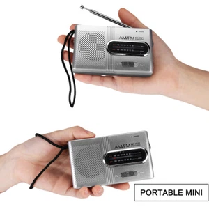 BC-R21 Universal Portable AM/FM Mini Radio Stereo Speakers Receiver Music Player - Picture 1 of 9