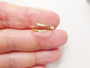 10K REAL SOLID YELLOW GOLD WOMEN BYPASS RING - Picture 1 of 9
