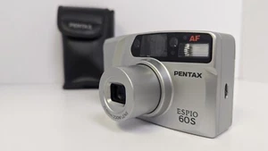 Cámara fotográfica Pentax Espio 60S 35 mm lente 35-60 mm probada y funcionando plateada - Imagen 1 de 9