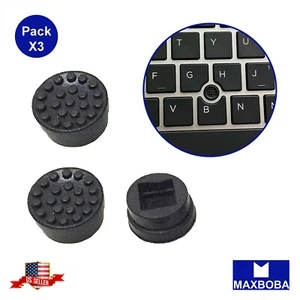 Paquete de 3 punteros de mouse de goma tapa negra para portátil HP G1 G2 4,5x4,5 mm - Imagen 1 de 3
