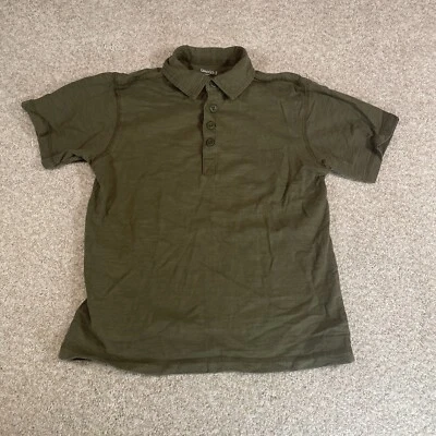 Camisa polo con cuello verde oliva Gap para niños talla mediana (8) Foto 1 de 4