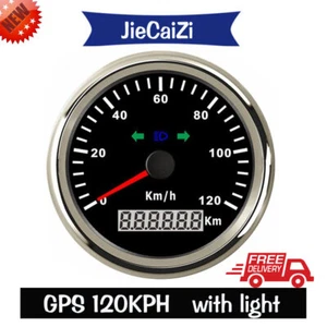 85mm 120kph GPS Speedometer for Auto Marine with Left Right and High Beam Black - Bild 1 von 7