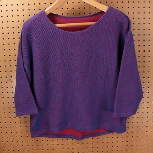 AMERICAN APPAREL acrylic blanket cropped 3/4 sleeve sweater top OS vtg y2k usa - Picture 1 of 7