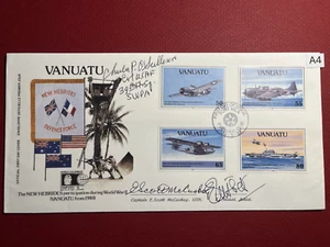 A4 First Day Cover Vanuatu New Hebrides 1992 Sign McCuskey & Nisbet & O'Sullivan - Picture 1 of 4