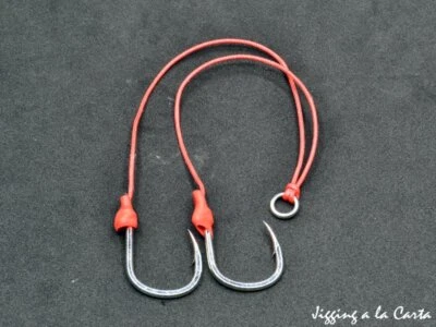 JLC DOUBLE ASSIST CALAMAR XIPI XOCO ESCHE SILICONE TRAINA VERTICAL SLOW JIGGING - Immagine 1 di 3