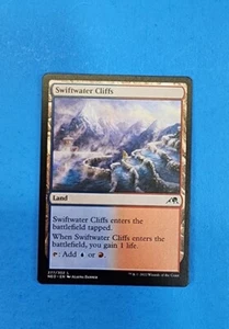 1x Swiftwater Cliffs Kamigawa Neon Dynasty Mtg Magic Card Dual Land Mana 277 - Picture 1 of 2