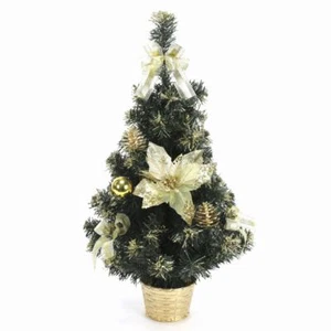 Albero Decorato Oro Decorazione Natale (12318) - Foto 1 di 1