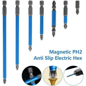 7X 1/4'' Magnetic Hex Shank Anti-slip PH2 Phillips Screwdriver Drill Bits Set TU - Picture 1 of 5